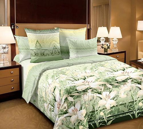 Купить Комплект постельного белья 2-спальный, бязь "Люкс" (Луиза, зеленый )