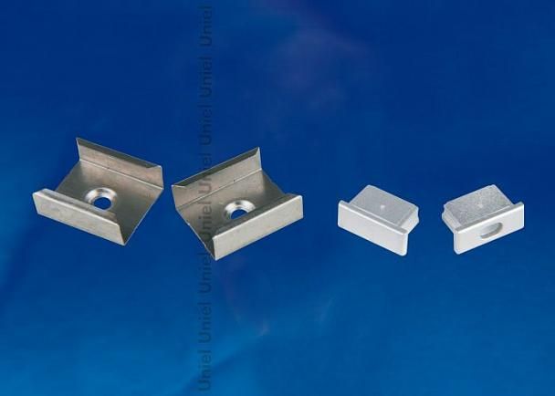 Купить Набор аксессуаров для алюминиевого профиля (4 шт.) Uniel UFE-N02 Silver