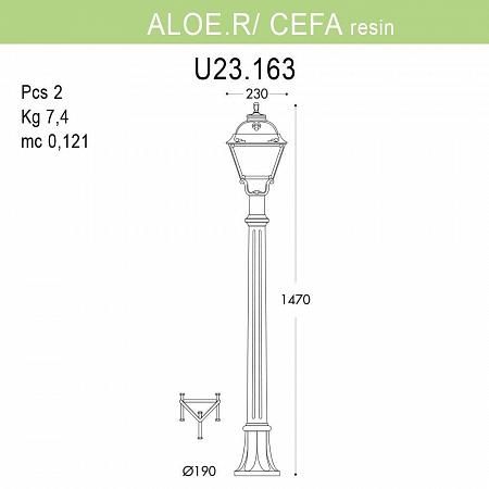 Купить Уличный светильник Fumagalli Aloe.R/Cefa U23.163.000.BYF1R