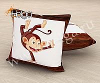 Купить Спортивная обезьянка арт.ТФП5142 (45х45-1шт) фотоподушка (подушка Ализе ТФП)