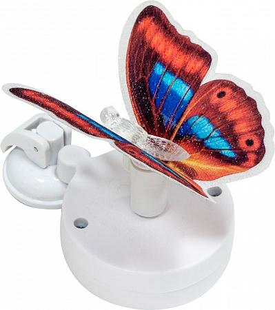 Купить Светильник садово-парковый на присоске на солнечной батарее "Бабочка" красный, 1 RGB LED, 46*30*42мм, PL264