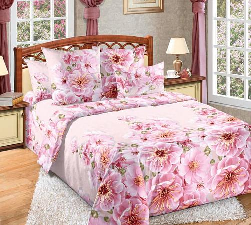 Купить Комплект постельного белья 2-спальный, поплин (Миндаль 3 D, розовый)