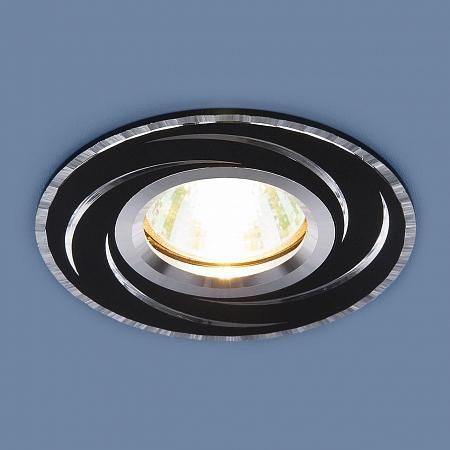 Купить Встраиваемый светильник Elektrostandard 2002 MR16 BK/SL черный/серебро 4690389059711