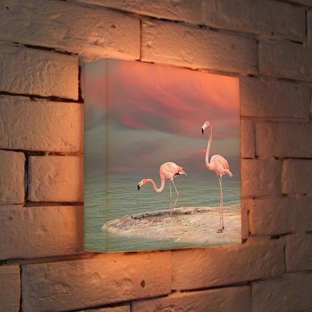 Купить Лайтбокс Фламинго 25x25-022