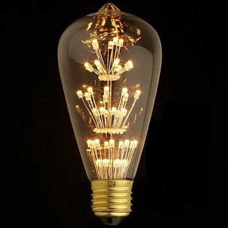 Купить Лампа светодиодная E27 3W колба прозрачная ST64-47LED
