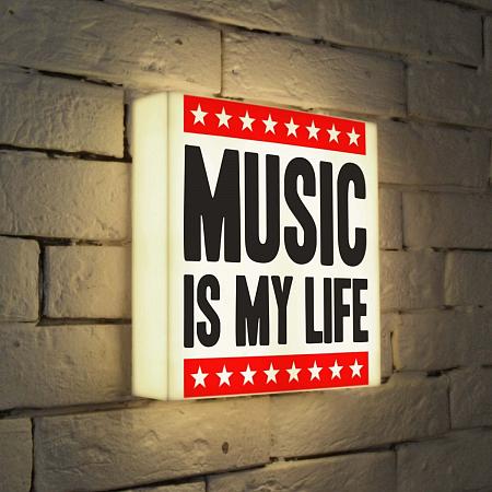 Купить Лайтбокс Music is my life 25x25-072