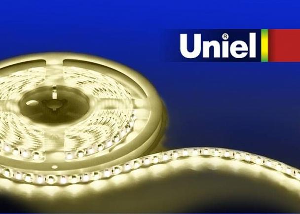 Купить Светодиодная лента Uniel (05495) 5M теплый белый 96W ULS-3528-240LED/m-13mm-IP65-DC12V-19,2W/m-5M-WW