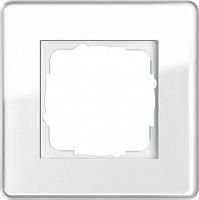 Купить Рамка 1-постовая Gira Esprit C белое стекло 0211512