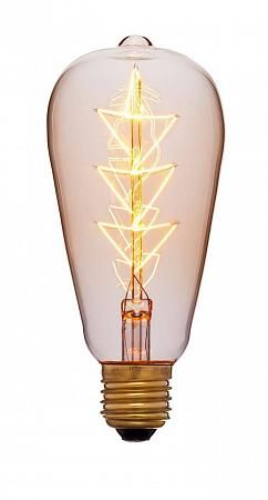 Купить Лампа накаливания E27 40W колба золотая 053-556