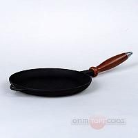 Купить Сковорода блинница «термо», 240*25 24 см, с деревянной ручкой