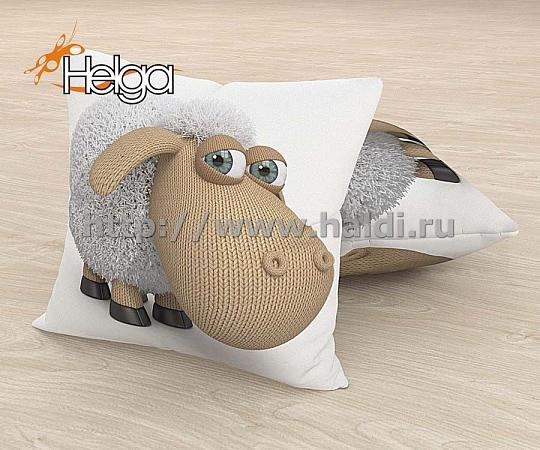 Купить Голубоглазая овечка арт.ТФП3959 (45х45-1шт) фотоподушка (подушка Оксфорд ТФП)