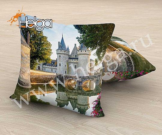 Купить Замок во Франции арт.ТФП3429 v4 (45х45-1шт) фотоподушка (подушка Оксфорд ТФП)