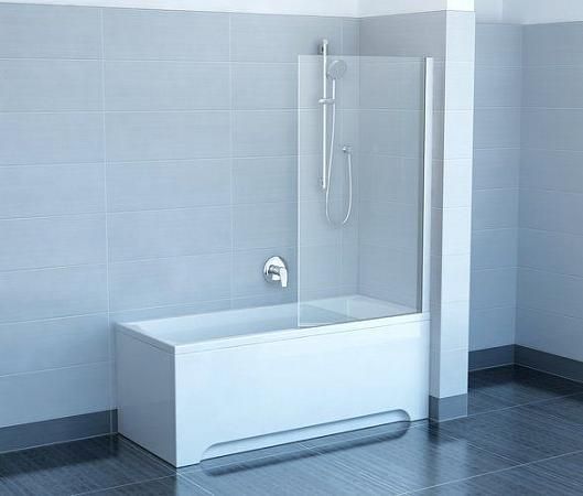 Купить Шторка для ванны Ravak PVS1-80 белая+транспарент