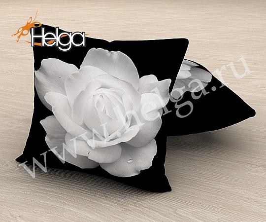 Купить Белая роза арт.ТФП4018 (45х45-1шт) фотоподушка (подушка Габардин ТФП)