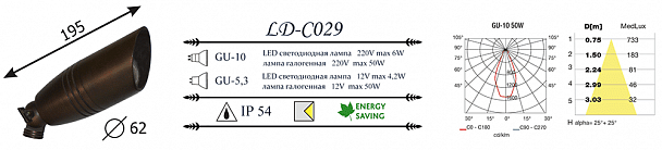 Купить Ландшафтный светильник LD-Lighting LD-CO29