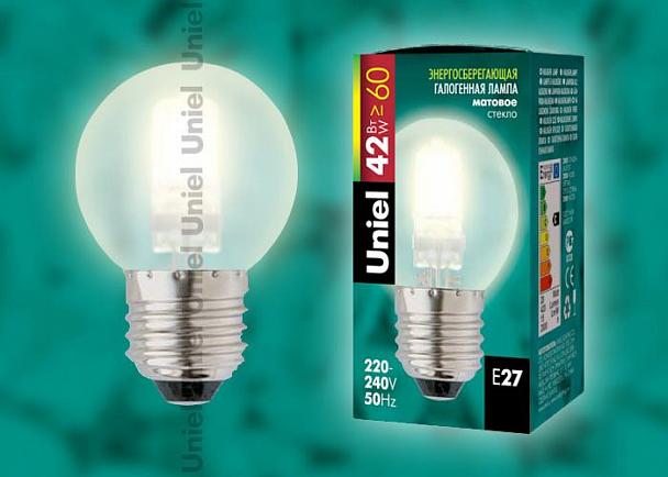 Купить Лампа галогенная (05220) E27 42W шар матовый HCL-42/FR/E27 globe