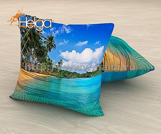 Купить Тропический пляж арт.ТФП3415 v3 (45х45-1шт) фотоподушка (подушка Сатен ТФП)