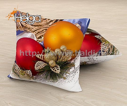 Купить Новогодние шары арт.ТФП2933 v3 (45х45-1шт) фотоподушка (подушка Мокрый шелк ТФП)