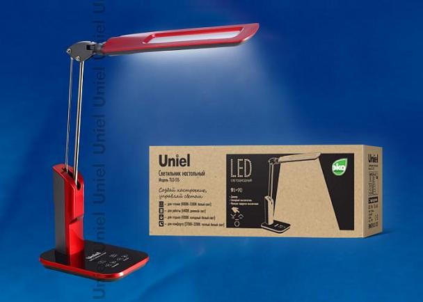 Купить Настольная лампа (09104) Uniel TLD-515 Red/LED/900Lm/2700-6400K/Dimmer