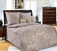 Купить Комплект постельного белья 2-спальный, поплин (Кашмир, коричневый)