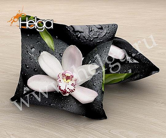 Купить Орхидея накамнях арт.ТФП3534 (45х45-1шт) фотоподушка (подушка Габардин ТФП)