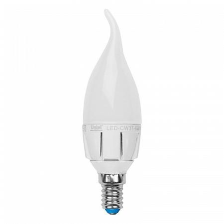 Купить Лампа светодиодная (07901) E14 6W 4500K свеча на ветру матовая LED-CW37-6W/NW/E14/FR ALP01WH