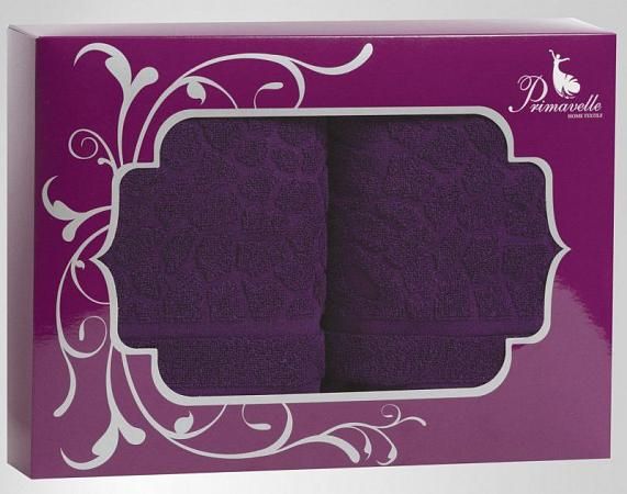 Купить Набор из 2-х полотенец Vitra 50х90+50х90 в подарочной упаковке фиолетовый (42850509-V14)