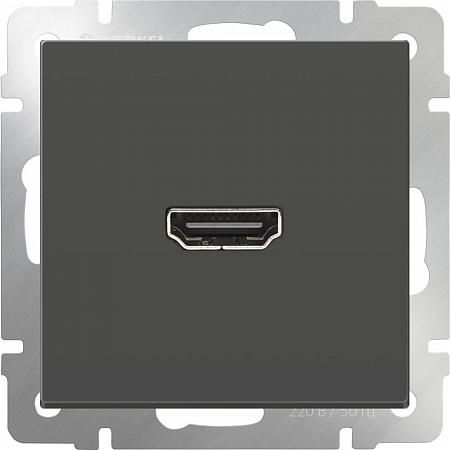 Купить Розетка Werkel HDMI серо-коричневая WL07-60-11 4690389097485