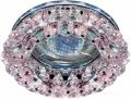 Купить Светильник встраиваемый Feron CD4141 потолочный MR16 G5.3 прозрачно-розовый, хром