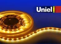 Купить Светодиодная лента Uniel (04877) 5M желтый 72W ULS-5050-60LED/m-10mm-IP65-DC12V-14,4W/m-5M-YELLOW
