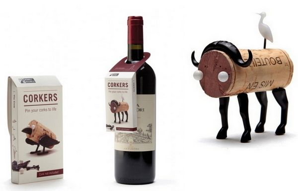Купить Декор для винной пробки animals буйвол