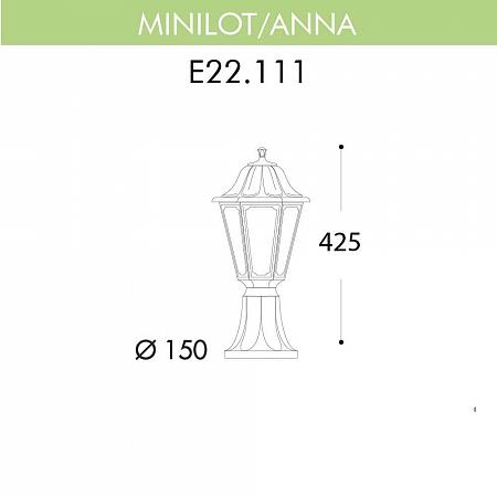 Купить Уличный светильник Fumagalli Minilot/Anna E22.111.000.BYF1R