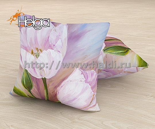 Купить Розовые тюльпаны холст арт.ТФП2825 (45х45-1шт) фотоподушка (подушка Блэкаут ТФП)