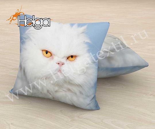 Купить Белый кот арт.ТФП3431 (45х45-1шт) фотоподушка (подушка Блэкаут ТФП)
