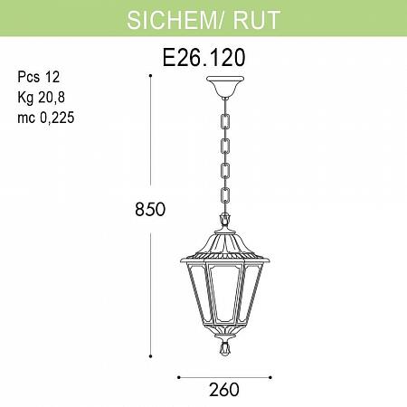 Купить Уличный подвесной светильник Fumagalli Sichem/Rut E26.120.000.WYE27