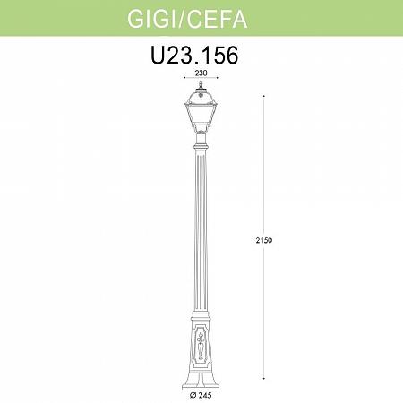 Купить Уличный фонарь Fumagalli Gigi/Cefa U23.156.000.BYF1R