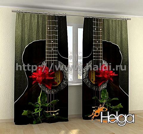 Купить Гитара и роза арт.ТФА3759 v2 (145х275-2шт) фотошторы  (штора КиплайтТФА)