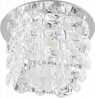 Купить Светильник встраиваемый светодиодный Feron JD58 потолочный 10W 3000K прозрачный хром