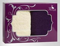 Купить Набор из 2-х полотенец Vitra 50х90+50х90 в подарочной упаковке фиолетовый+ ваниль (42850509-V1428)