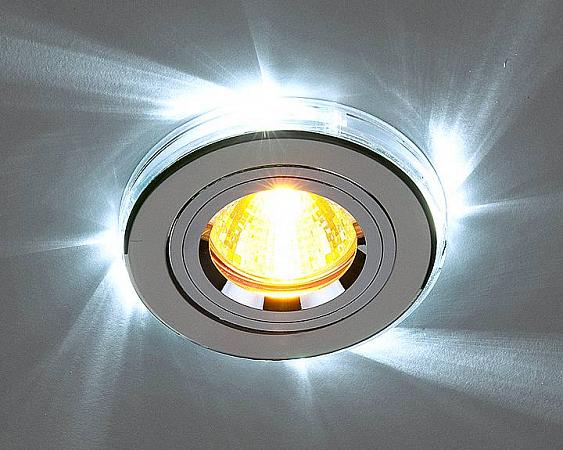 Купить Встраиваемый светильник с двойной подсветкой Elektrostandard 2060 MR16 хром/белый 4690389007484