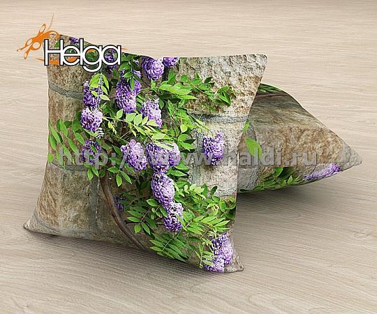 Купить Лиловые цветы арт.ТФП2753 (45х45-1шт) фотоподушка (подушка Блэкаут ТФП)