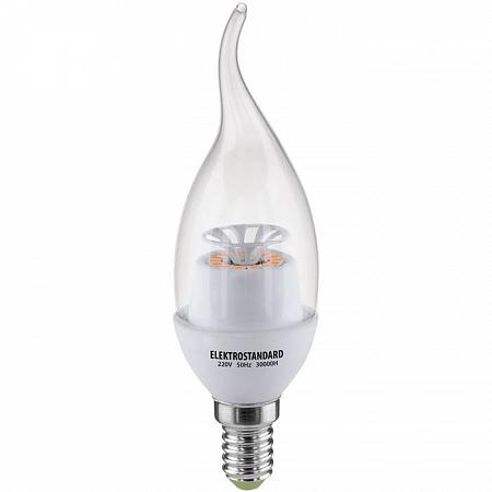 Купить Лампа светодиодная 14SMD CR E14 4W 4200K свеча на ветру прозрачная 4690389054679