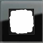Купить Рамка 1-постовая Gira Esprit черное стекло 021105