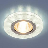 Купить Встраиваемый светильник с двойной подсветкой Elektrostandard 8371 MR16 белый/серебро 4690389060618