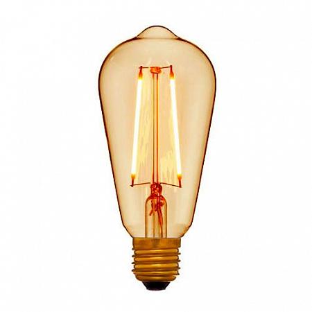 Купить Лампа светодиодная E27 4W колба золотая 056-816