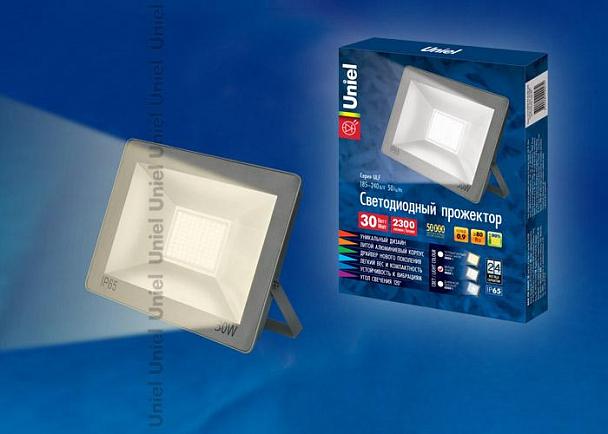 Купить Прожектор светодиодный (UL-00001850) Uniel 30W 3000K ULF-F15-30W/WW IP65 185-240В Silver