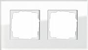 Купить Рамка 2-постовая Gira Esprit белое стекло 021212
