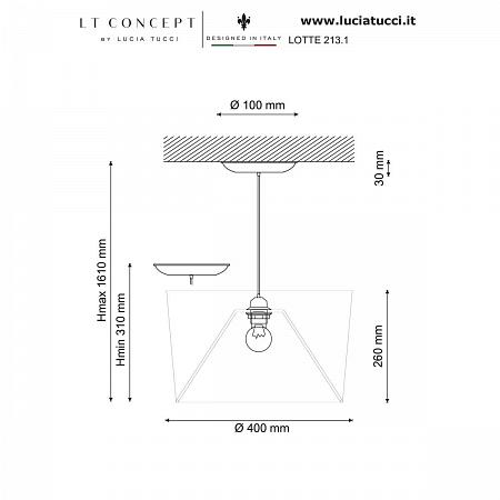 Купить Подвесной светильник Lucia Tucci Lotte 214.1