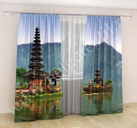 Купить Пагода в Индонезии арт.ТФА2552 v2 (145х275-2шт) фотошторы  (штора КиплайтТФА)