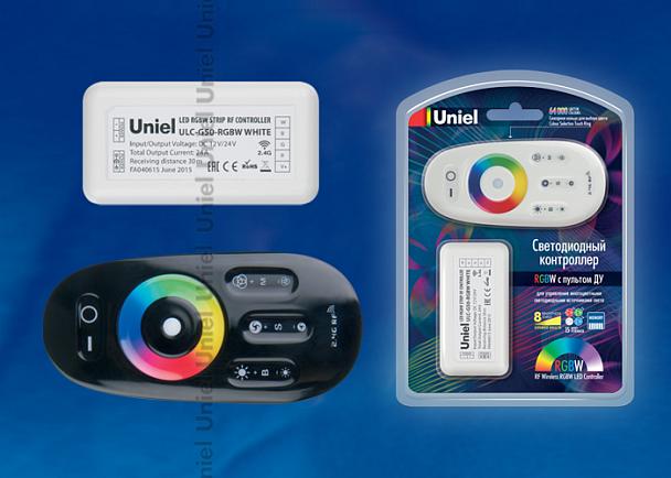 Купить Контроллер для светодиодных лент 12/24В 2,4 ГГц (11107) Uniel ULC-G50-RGBW Black
